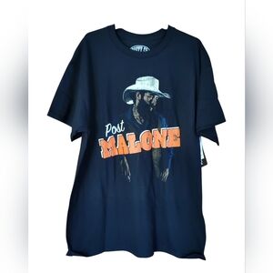 NWT Post Malone Posty Co T-Shirt Mens‎ Large Black Short Sleeve